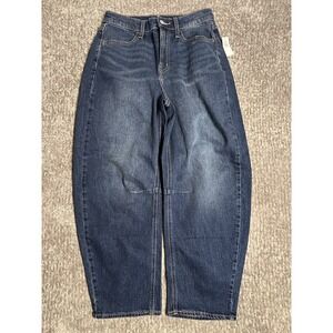 Old Navy Jeans High Rise Wow Barrel Leg Jeans Women's Size 4 Short 4 Denim NWT